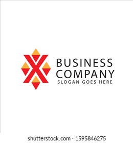 Letter X logo template design - vector