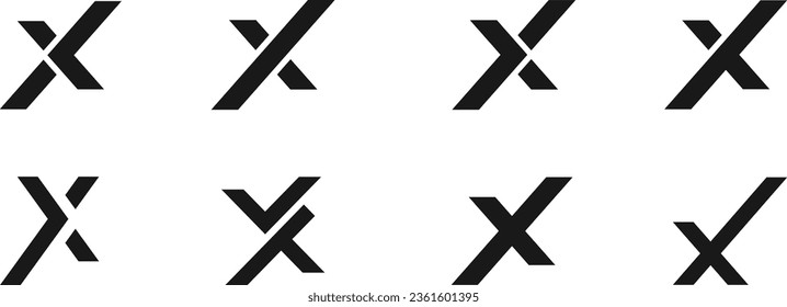 Letter X Logo Template Design	
