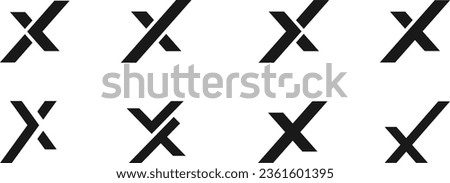 Letter X Logo Template Design	
