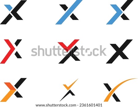 Letter X Logo Template Design	
