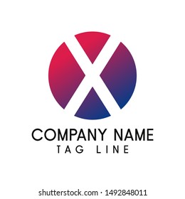 Letter X logo template, Digital,Technology,Media