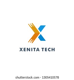 Letter X Logo Template, Technology Icon Design. Vector