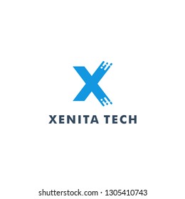 Letter X Logo Template, Technology Icon Design. Vector