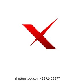 Letter X logo template. Vector illustration