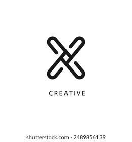 Vector de Plantilla de logotipo X 