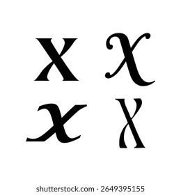 Letra X Logo ícone do vetor do modelo Design Vetor de Ações.