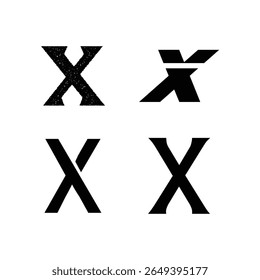 Letra X Logo ícone do vetor do modelo Design Vetor de Ações.