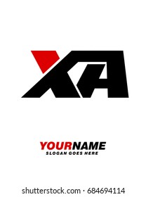 Letter X A logo template vector