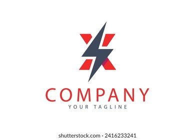Letter x Logo Donunder Design-Vorlage.