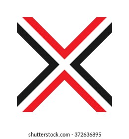 letter x logo vector.