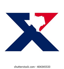 letter X logo vector.