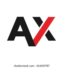 letter A and X logo vector.