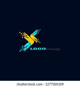 letter X logo vector design