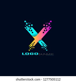 letter X logo vector design