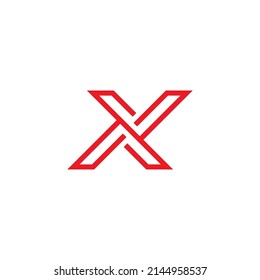 Plantilla de diseño vectorial del logotipo de la carta X, símbolo del logotipo de la empresa 