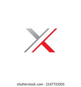Plantilla de diseño vectorial del logotipo de la carta X, símbolo del logotipo de la empresa 