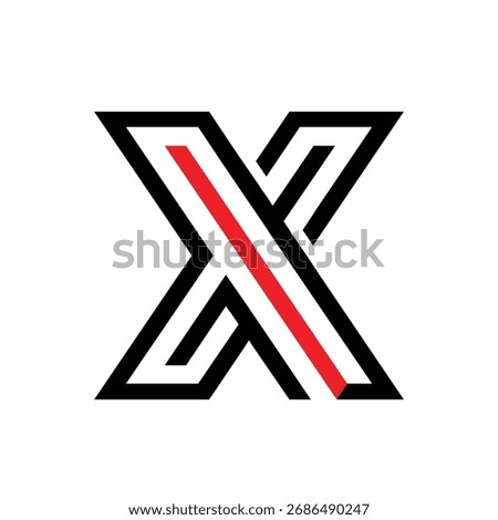 Letter X Logo Vector Design. Modern Abstract Geometric Monogram Icon. Creative Minimalist Corporate Branding Symbol for Tech and Digital.