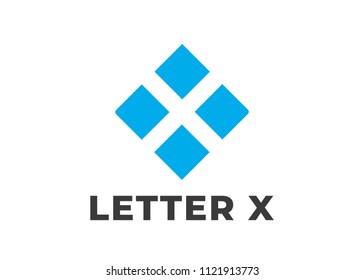 lettre X logo image vectorielle. Logotype de formulaire géométrique x.
