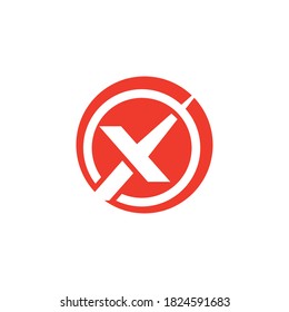 Design-Vorlage für das Vektorsymbol von Letter X
