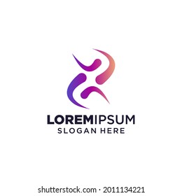 Ilustración vectorial del logotipo de la letra X, inspiración de diseño. Iconos coloridos