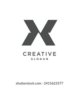 Letter X logo vector illustration idea with creative concept