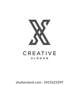 Letter X Logo, Vektorgrafik-Idee mit kreativem Konzept