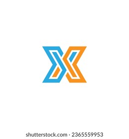 letter x logo vector image