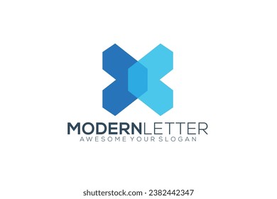 Logo-Design mit Buchstaben x Logo, Vektordesign