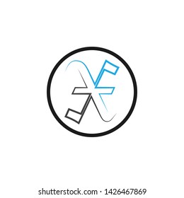 letter X logo vector,icon X abstract.symbol of alphabet - Vector