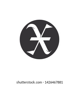letter X logo vector,icon X abstract.symbol of alphabet - Vector