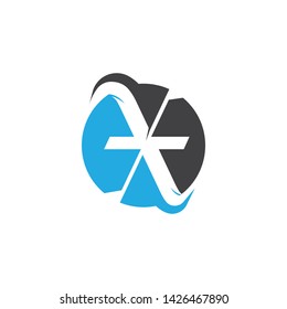 letter X logo vector,icon X abstract.symbol of alphabet - Vector