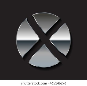 Letter X logo.Alphabet logo design.Vector illustration.