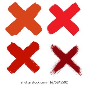 Letter X logo.Grunge cross sign.