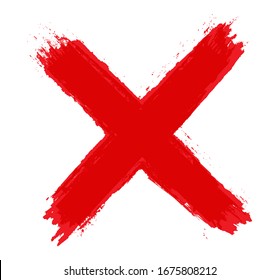 Letter X logo.Grunge cross sign.