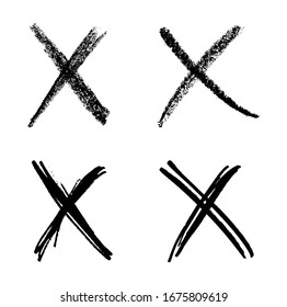 Logo de la lettre X.Signe refusé dans le style grunge. : image vectorielle de stock