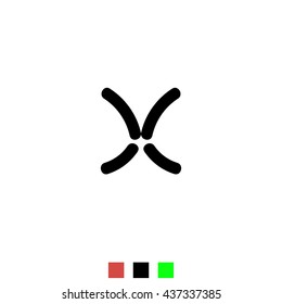 The letter X for logos, icons, web design, the template element. Black letters on a white background English alphabet. Vector Illustration Eps10.