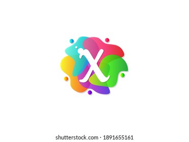 Letter X Logotype Farbverlauf, Logo Template Design Vektor.