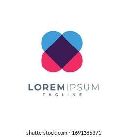 Letter X Love Logo Ready to Use