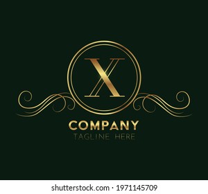 Letter x luxury logo design