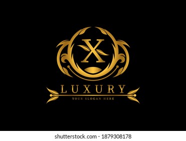 Letter X Luxury Logo template vector for brand, company or fashion.