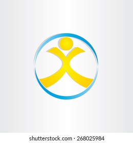 letter x man in circle icon