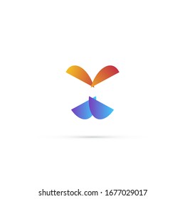 "letter X". Minimalist, simple, digital and modern logo design.