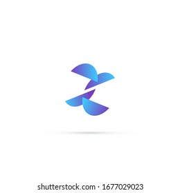 "letter X". Minimalist, simple, digital and modern logo design.