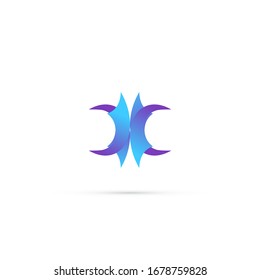 "letter X". Minimalist, simple, digital and modern logo design.