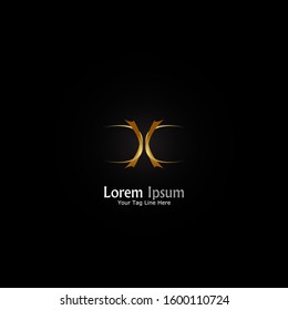 "letter X". Minimalist, simple,digital and modern logo design.