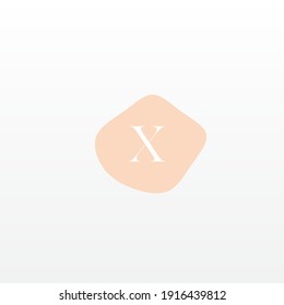 Letter X Minimalistic Abstract organic simple cosmetic beauty logo letter design
