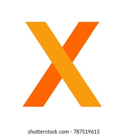 
Letter X modern colorful font and alphabet