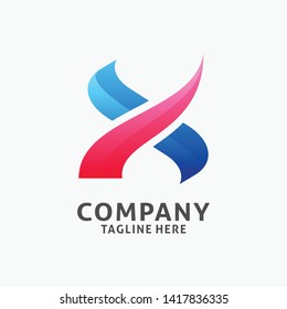 Letter X modern logo design. initial X logo inspiration