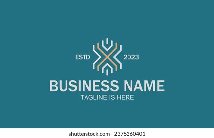 Letter X modern logo design template elements