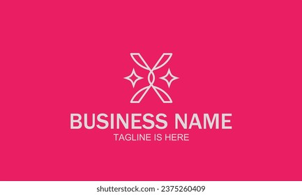 Elementos de plantilla de diseño de logotipo moderno para carta X